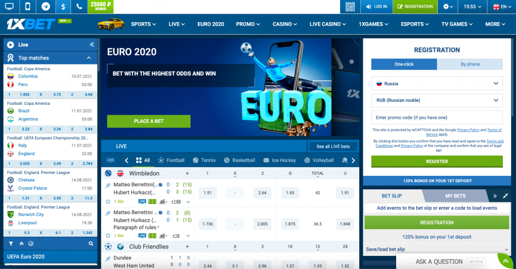 Site Web 1xBet