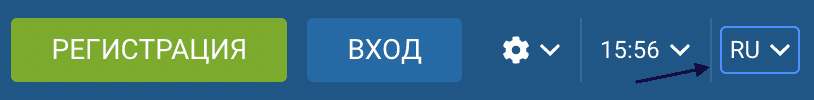 북메이커 웹사이트 - 언어 버전 선택