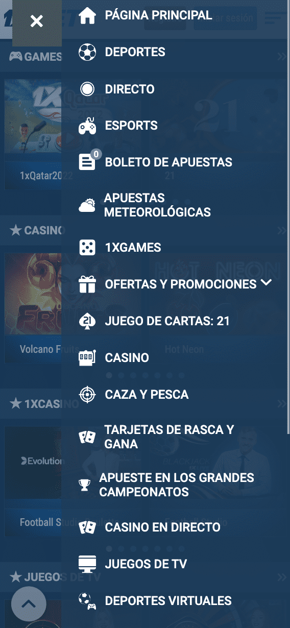 1xbet página principal