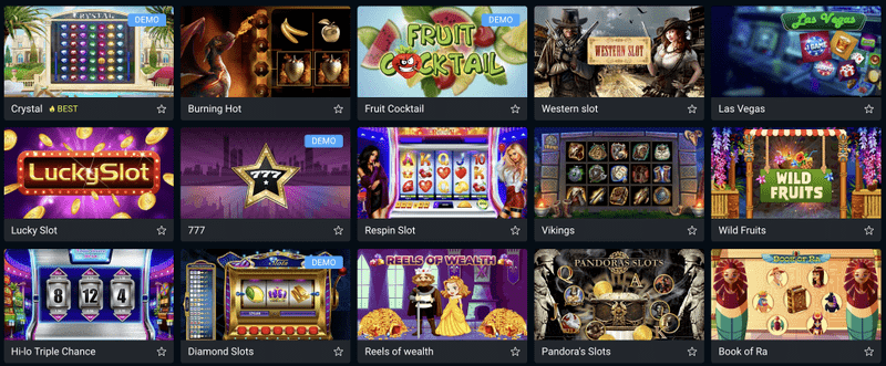 Slots e máquinas caça-níqueis populares